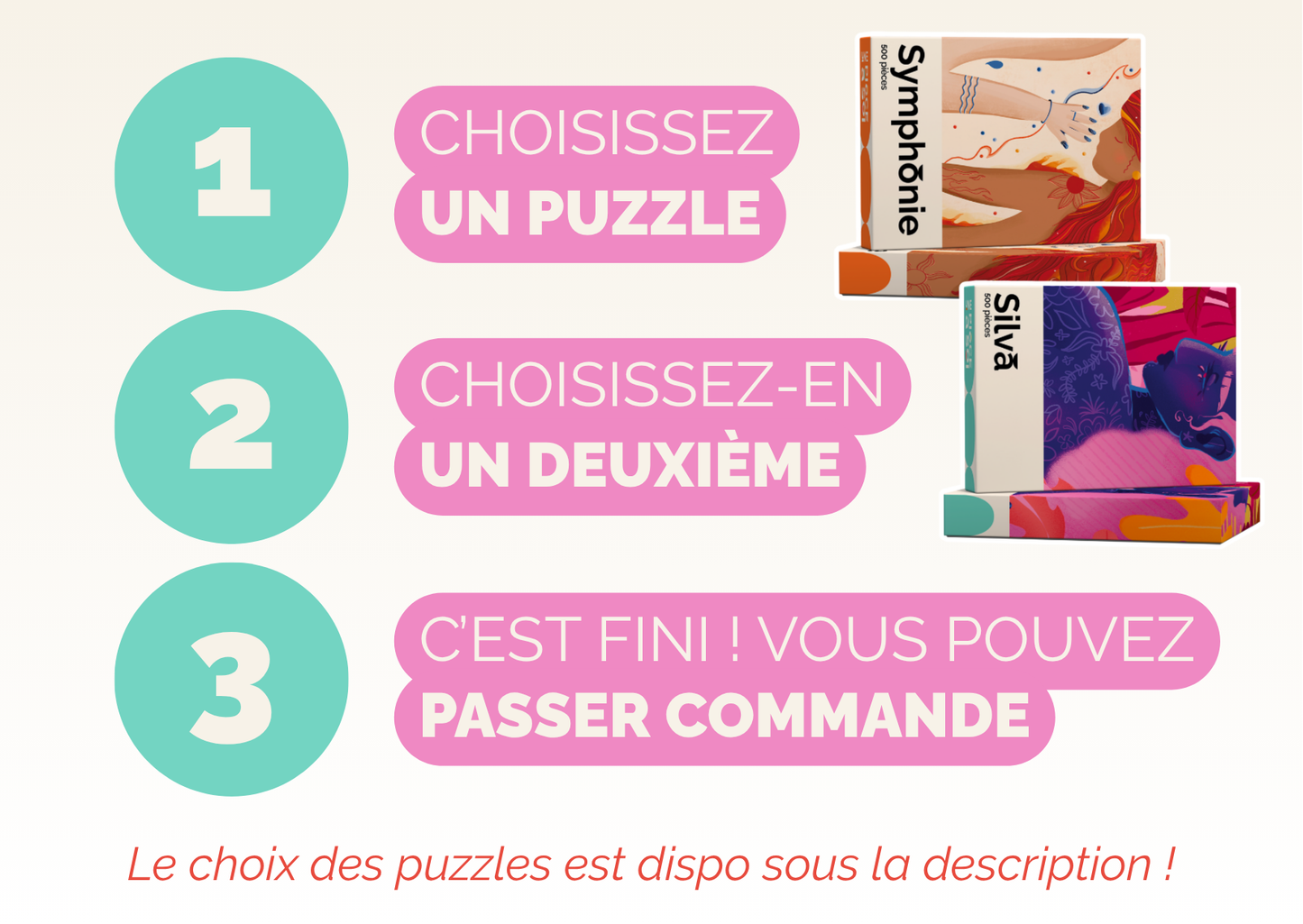Lot de deux puzzles 500 pièces pour adulte réduction puzzle pas cher