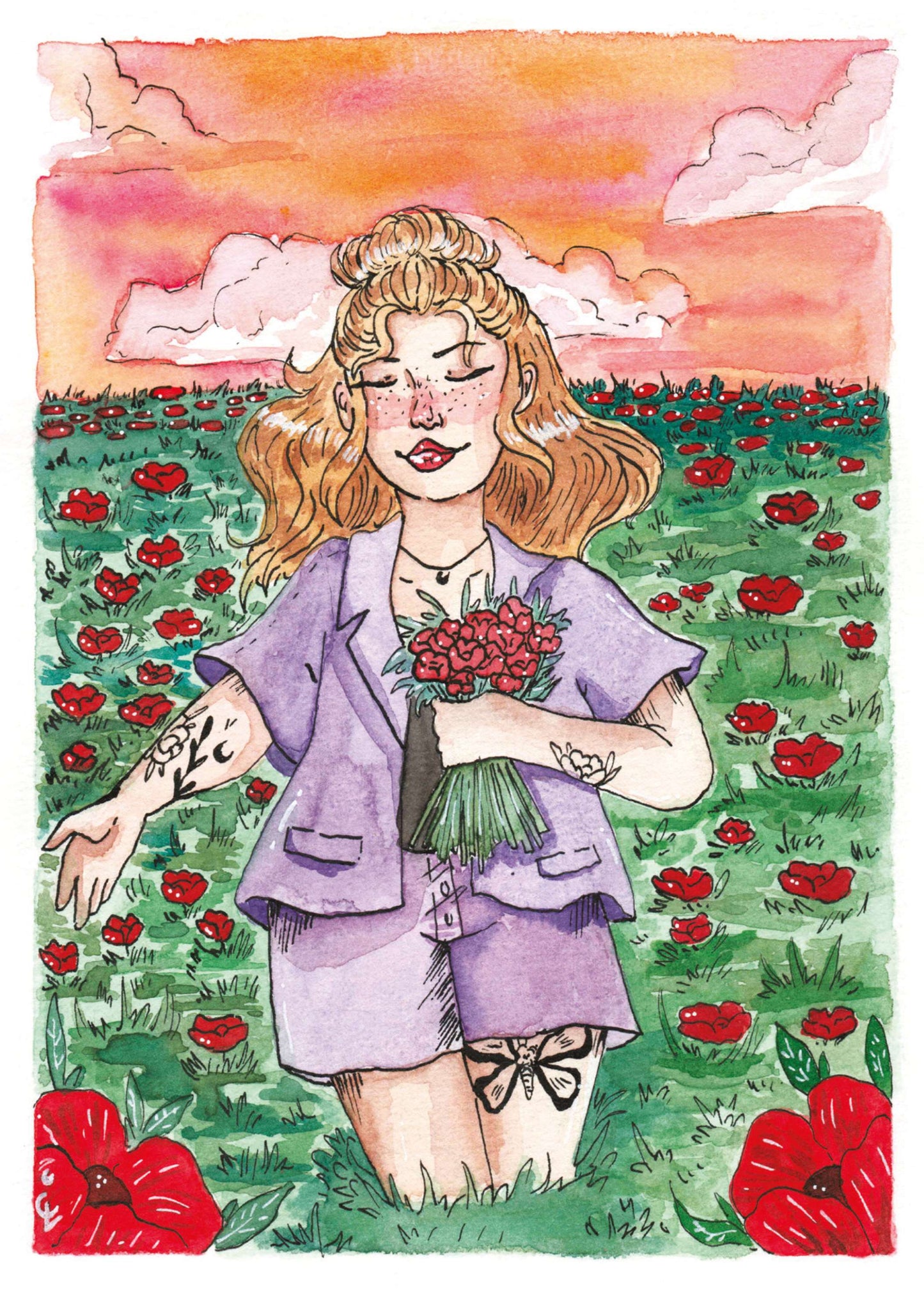 Été – Carte illustrée