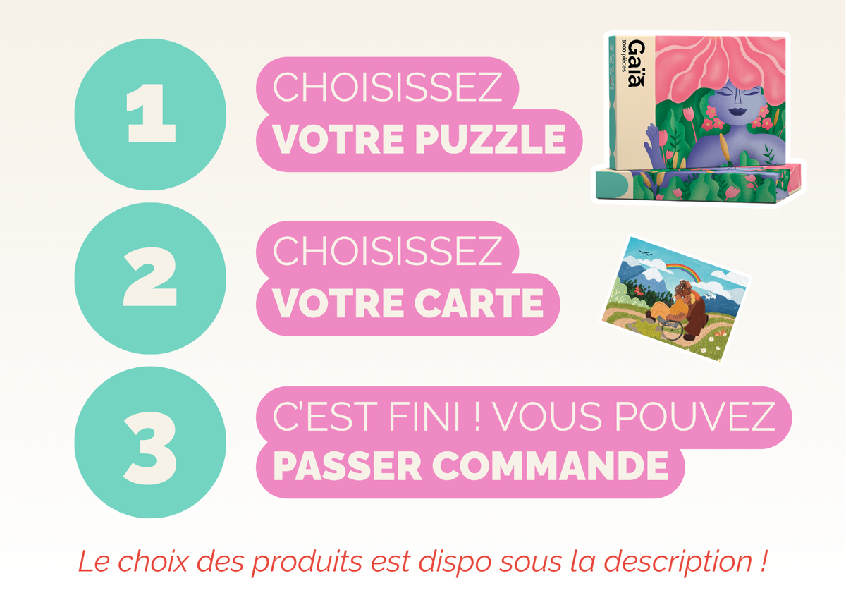 pack puzzle 1000 pièces puzzle 500 pièces carte postale illustrée cadeau décoration murale cocooning