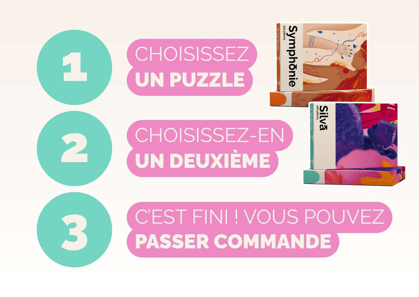 DUO Puzzles 500 pièces - Compose ton pack