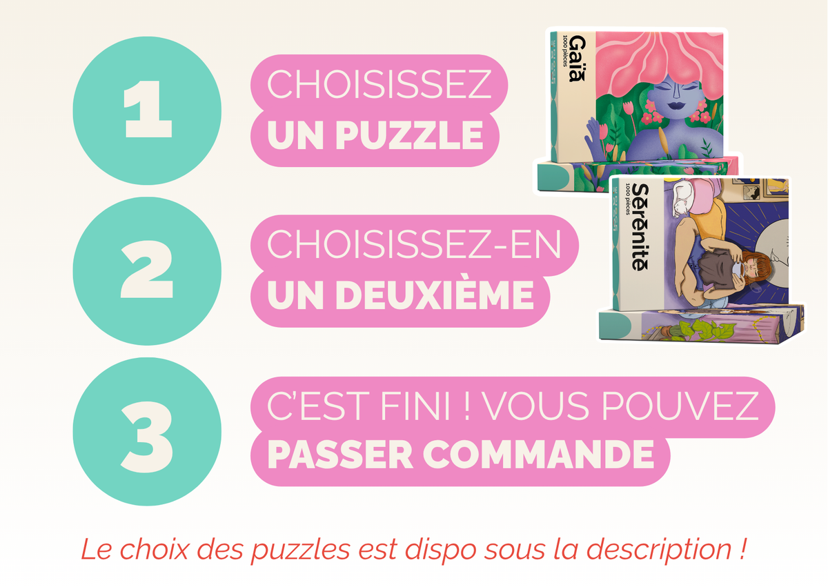 Pack deux puzzles 1000 pièces originaux et moderne cadeau économie réduction