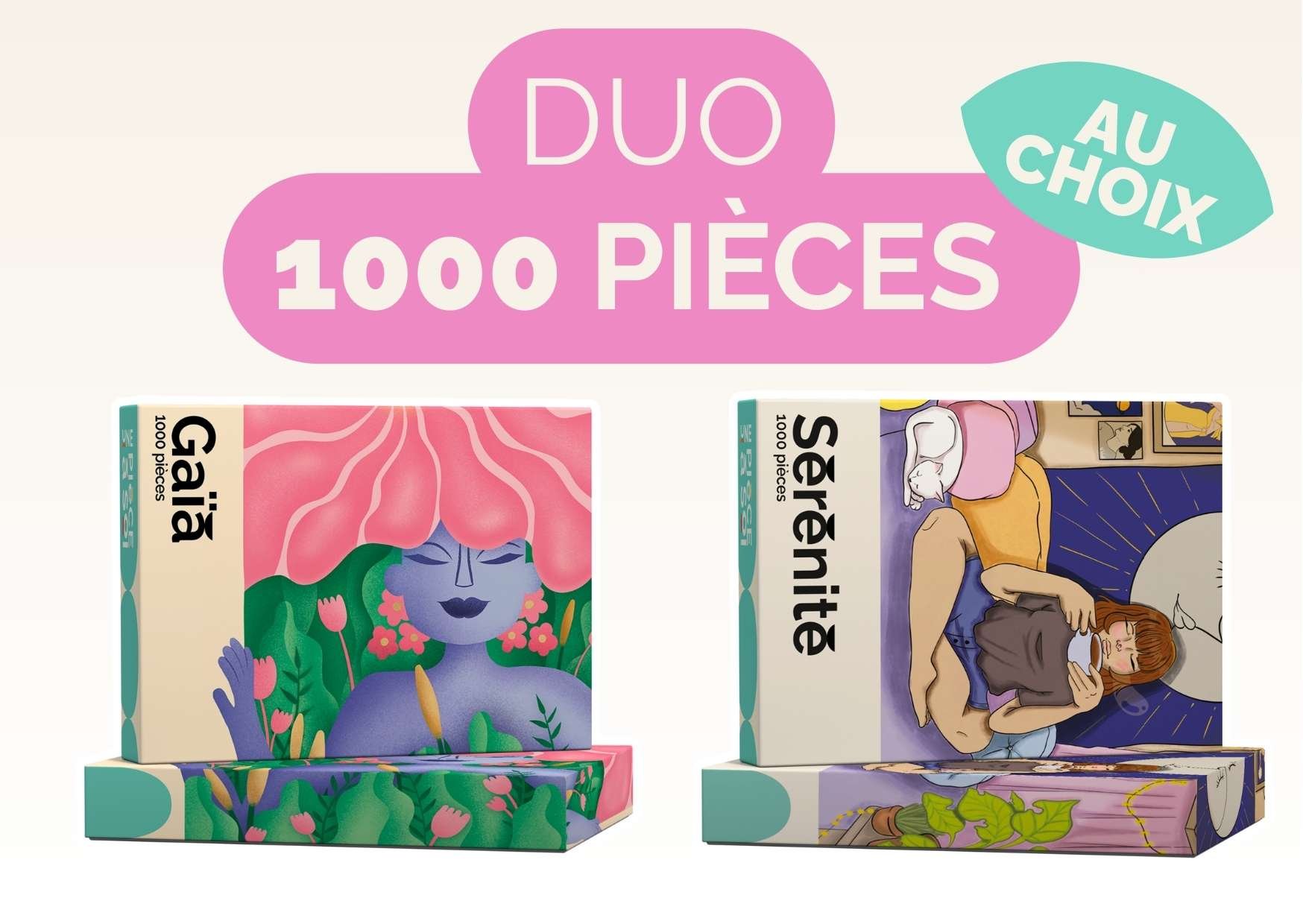 lot de deux puzzles 1000 pièces économie offre spéciale puzzle pas cher