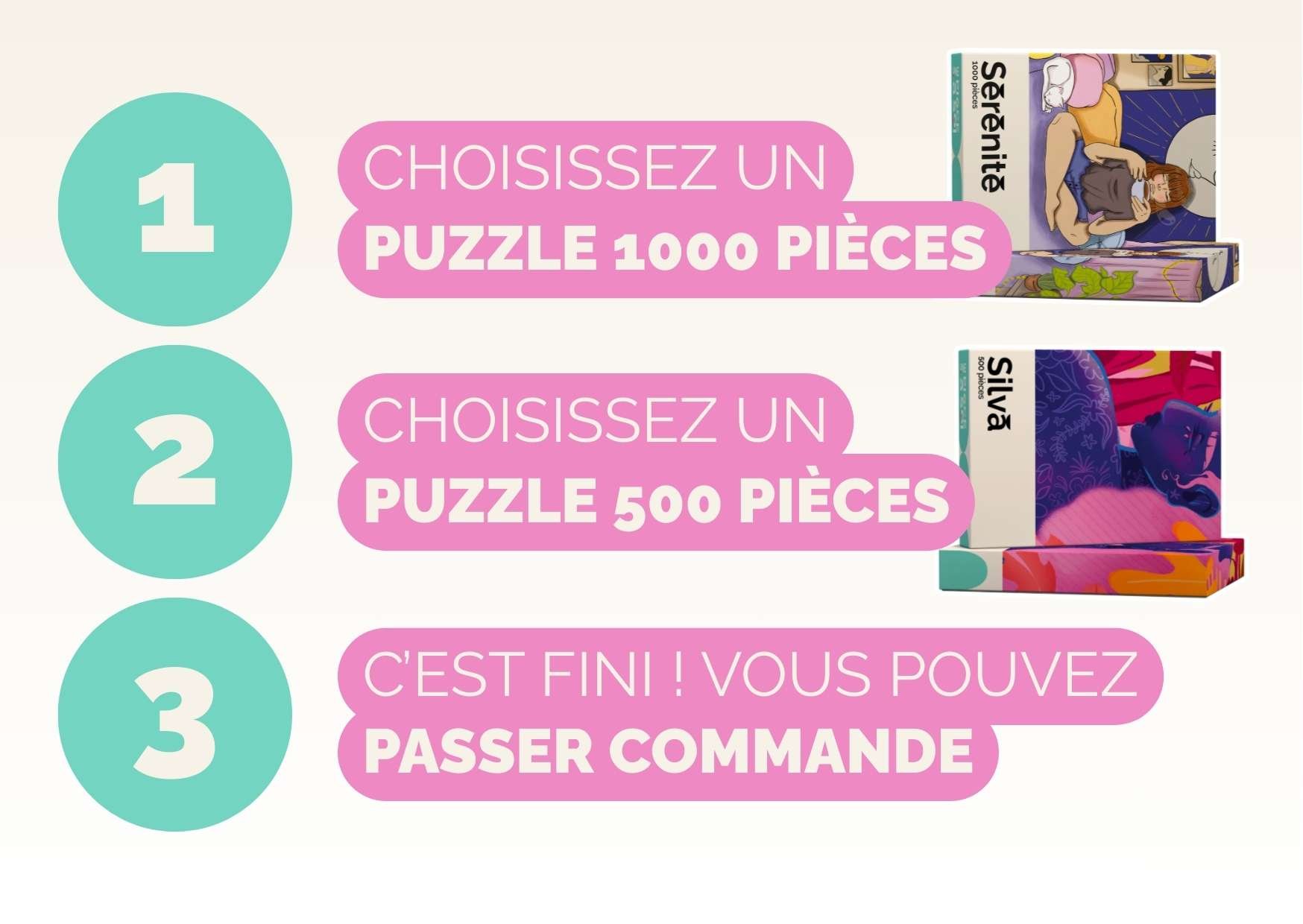 Pack duo puzzle 500 pièces et puzzle 1000 pièces pour adulte moderne puzzle pas cher