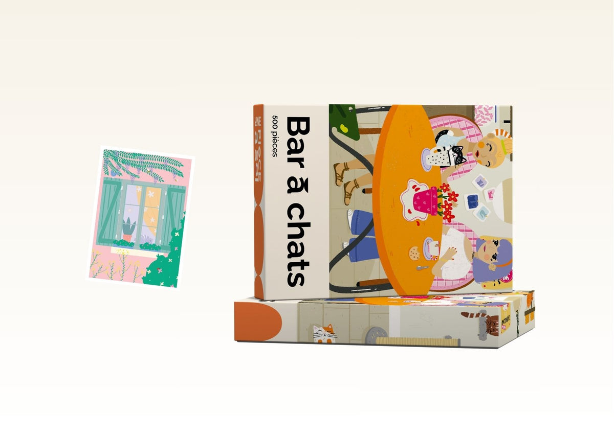 DUO Cat lover - Puzzle & carte par Allison