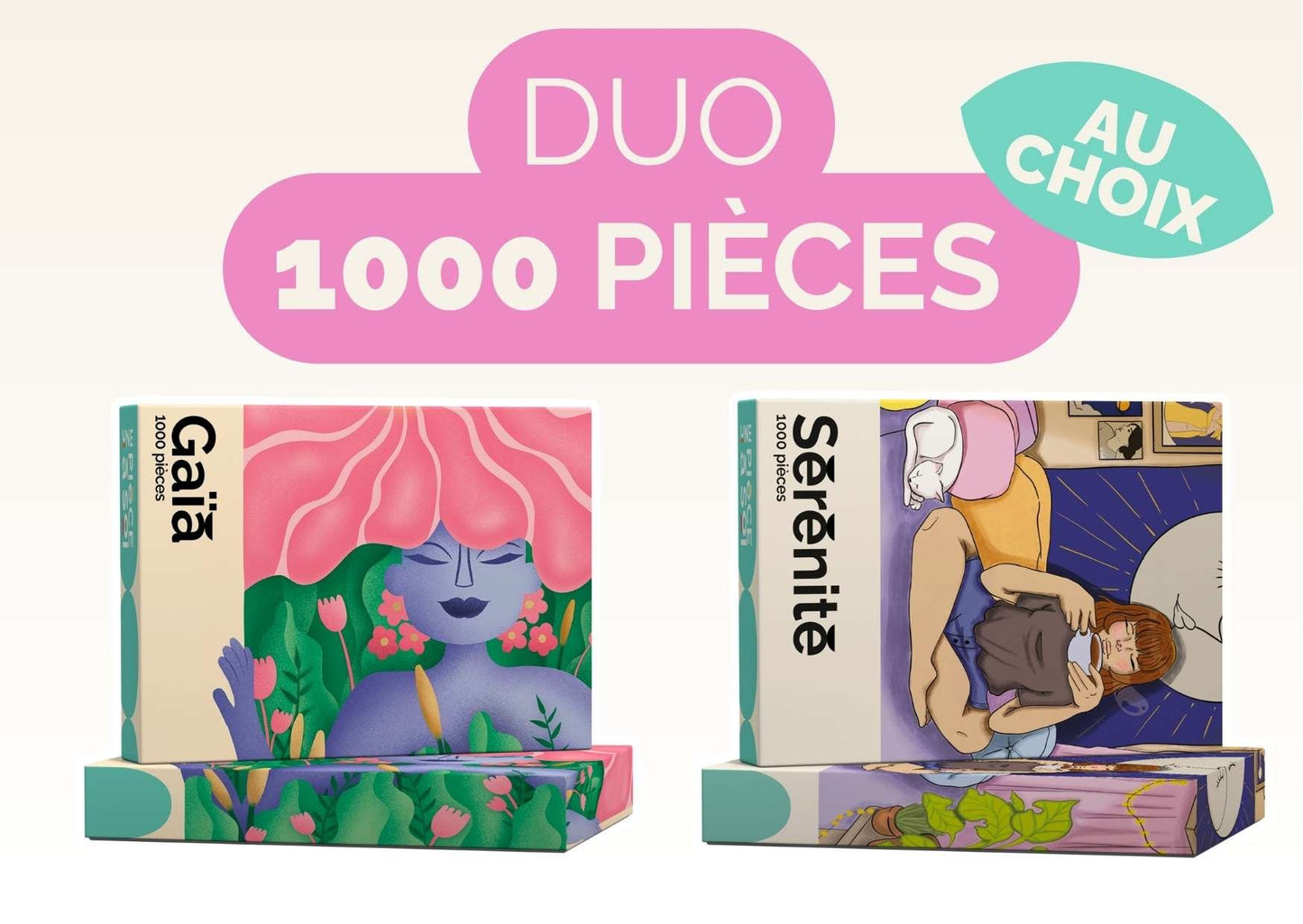 DUO Puzzles 1000 pièces - Compose ton pack